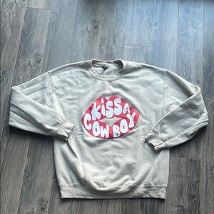 Kiss a Cowboy Crewneck Sweater